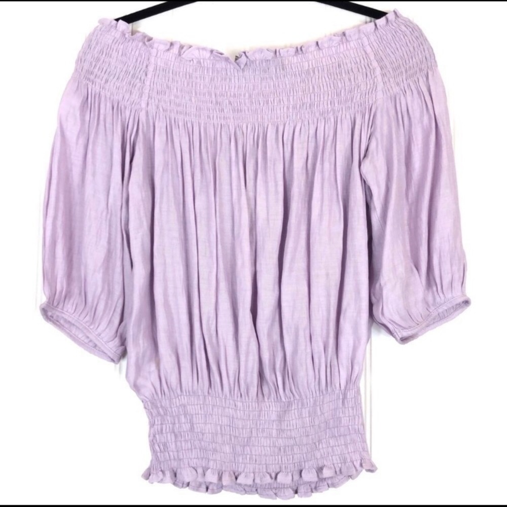 Zara off the shoulder peasant blouse A0112